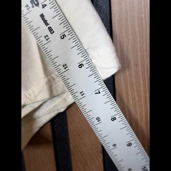 Ksubi T Shirt Large Womens White / Ivory Short Sleeve Logo Cross Cut Out - Picture 5 of 8